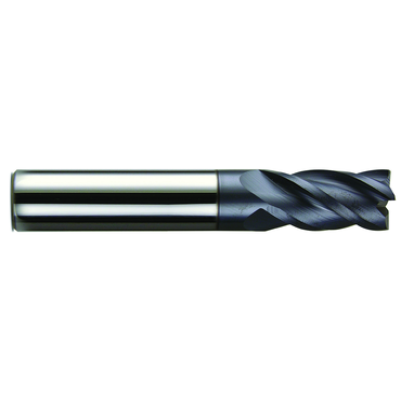 1" 4-Flute Square End Solid Carbide End Mill Round Shank Center Cut-AlTiN