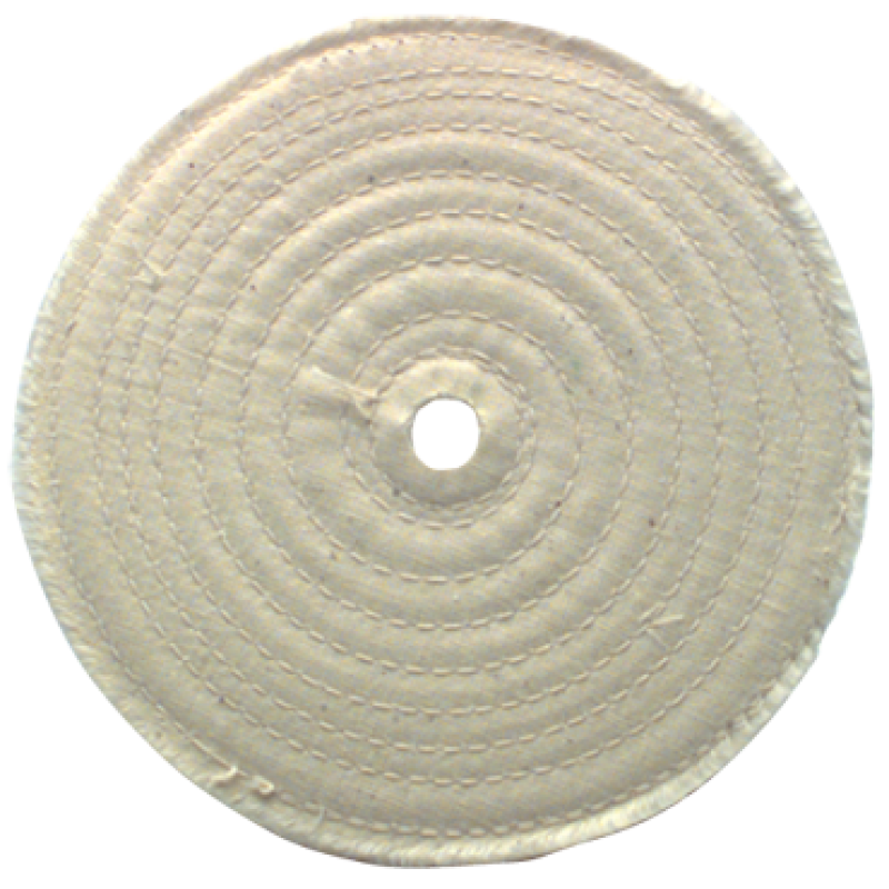 6 x 1/4'' 1/2" Bore (20 Ply) - Cotton Sewed Type Buffing Wheel