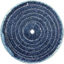 8" Spiral Sewn Denim Buffing Wheel