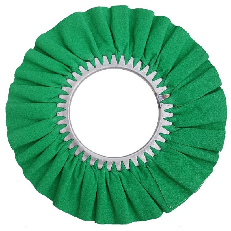 Airway Buffing Wheel - 16 Ply - Green - 12" X 5"