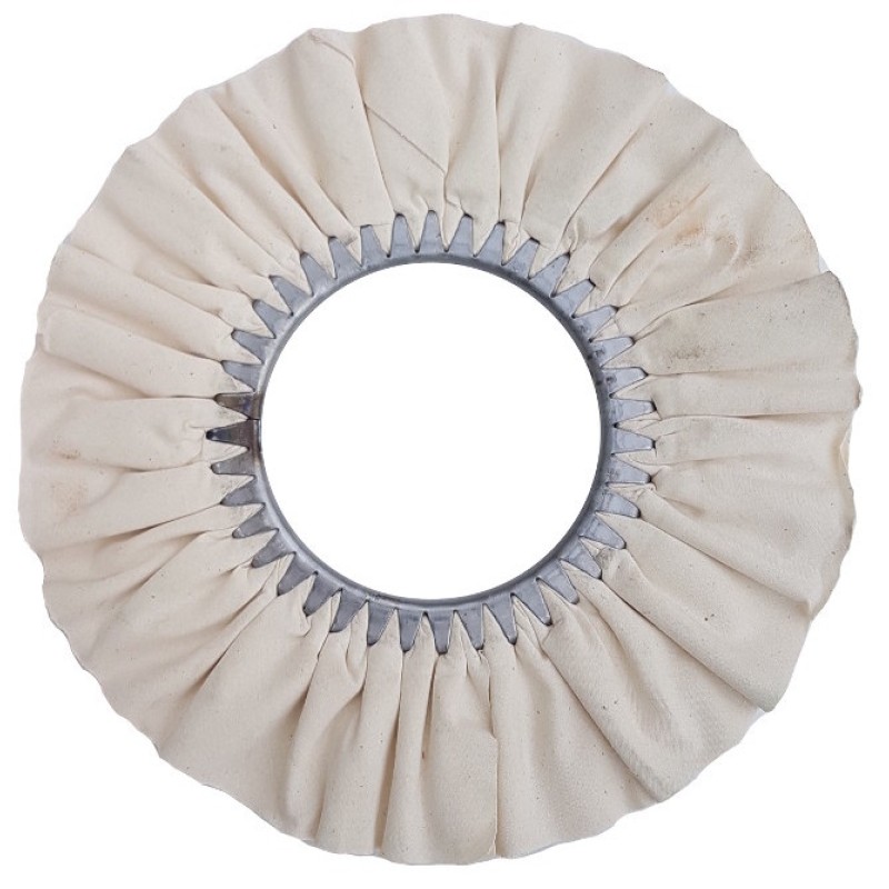 Airway Buffing Wheel - 16 Ply - White Soft - 12" X 5"