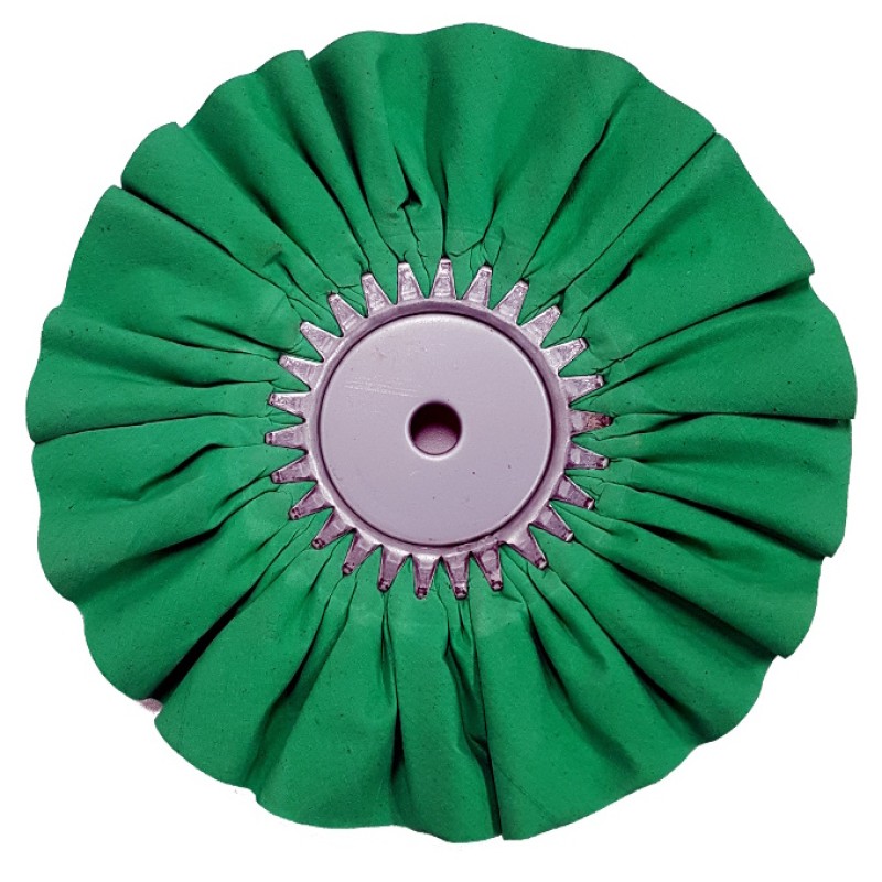 Airway Buffing Wheel - 16 Ply - Green - 8" X 3" X 5/8"