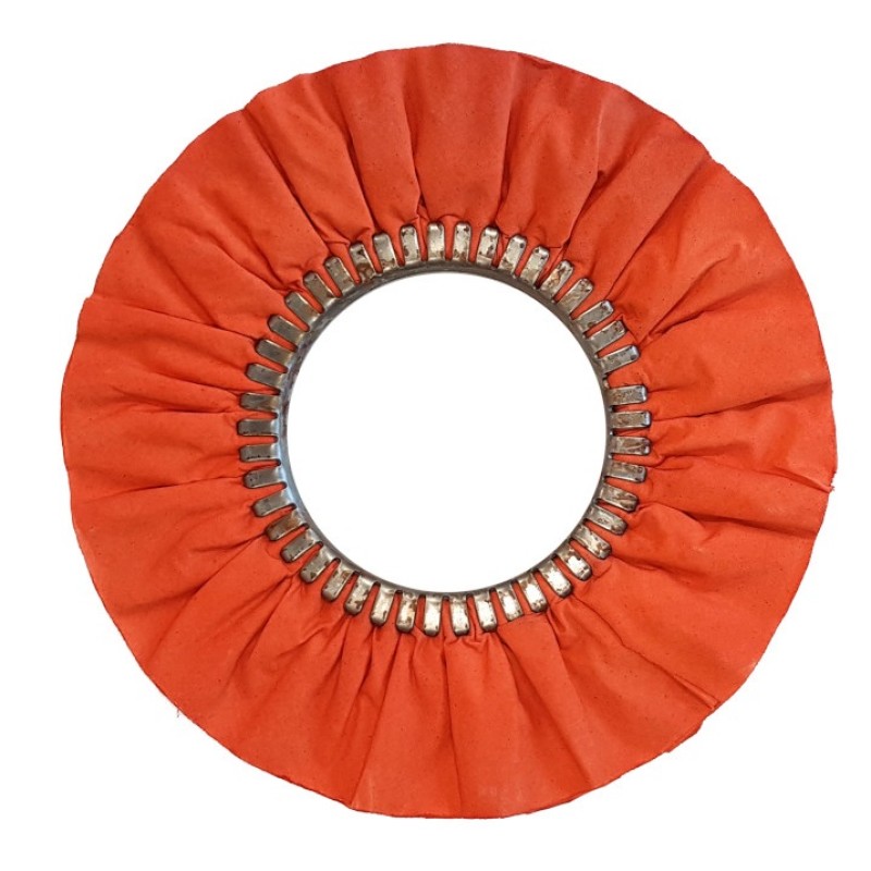 Airway Buffing Wheel - 20 Ply - Orange - Dip Treated - 12" X 5"