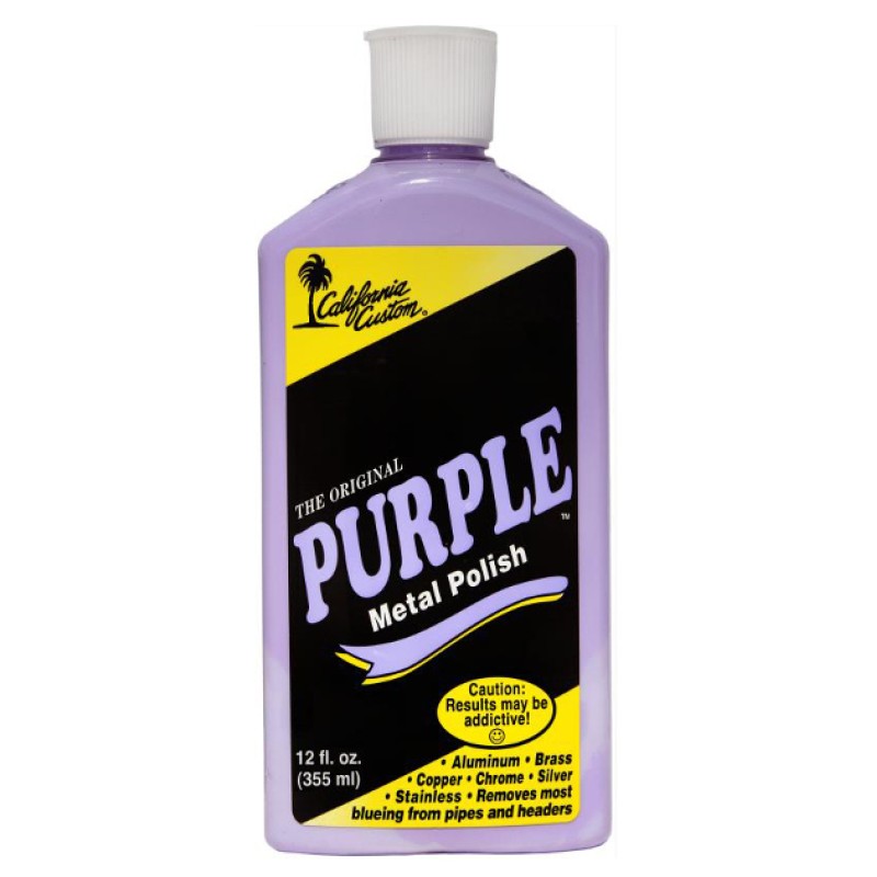 California Custom Purple Metal Polish 12oz Bottle