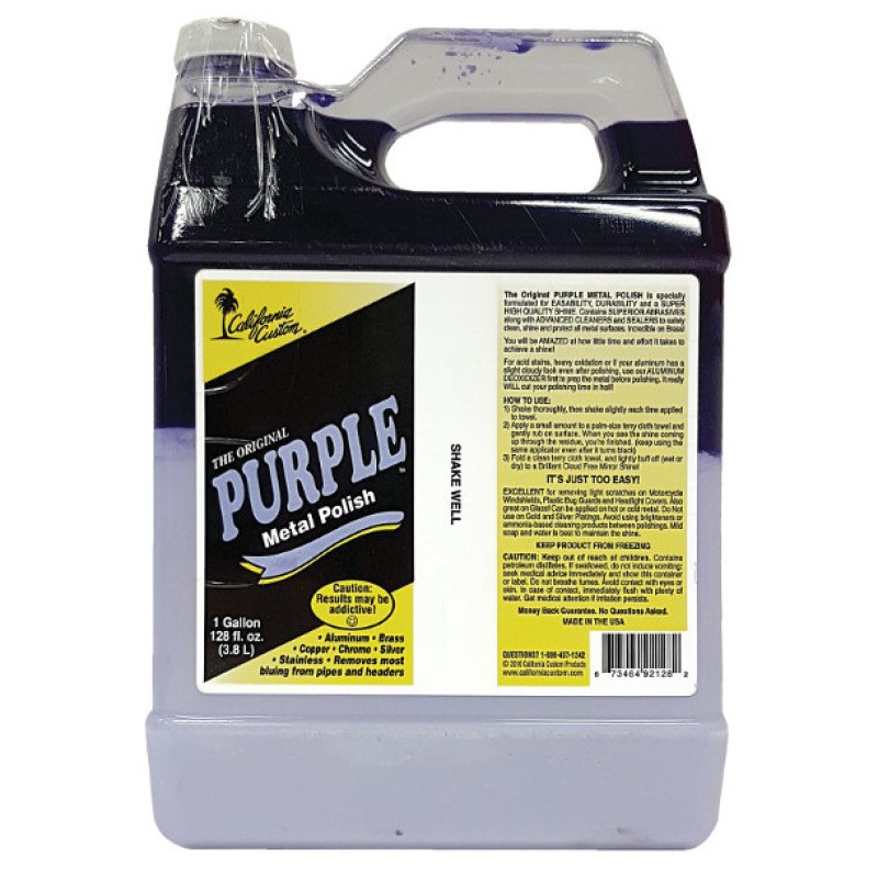 California Custom Purple Metal Polish 1 Gallon Jug