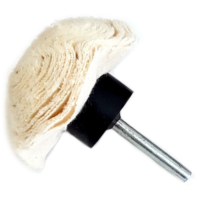 2" White Mushroom (Goblet) Buff - 1/4" Shank