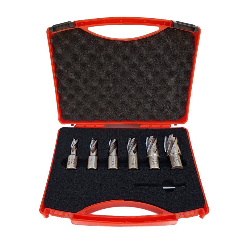 Original 1" HSS Annular Cutter Set (6 PC) - INCL 1/2", 9/16", 5/8", 3/4", 7/8", 1"