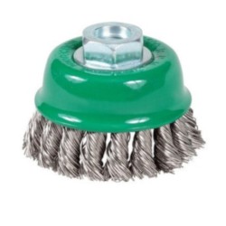 Original Cup Brush - Twist-Knot - Stainless-Steel - 2-3/4" x 5/8"-11 - 14,000 rpm - Clamshell Pkg