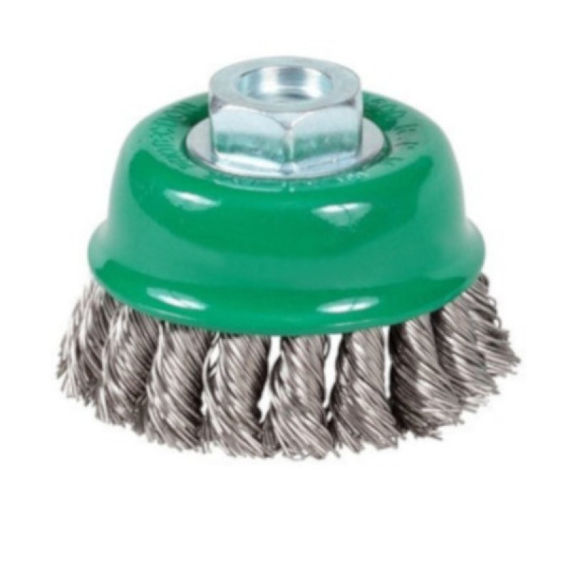 Original Cup Brush - Twist-Knot - Stainless-Steel - 3" x 5/8"-11 - 12,500 rpm - Clamshell Pkg