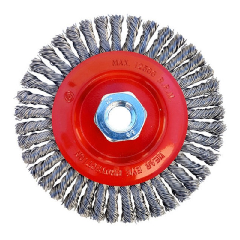 Original Stringer Bead Wire Wheel - Mild-Steel - 5" x 5/8"-11 - 12,500 rpm - Box Pkg