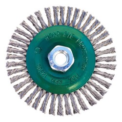 Original Stringer Bead Wire Wheel - Stainless-Steel - 4-1/2" x 5/8"-11 - 12,500 rpm - Clamshell Pkg
