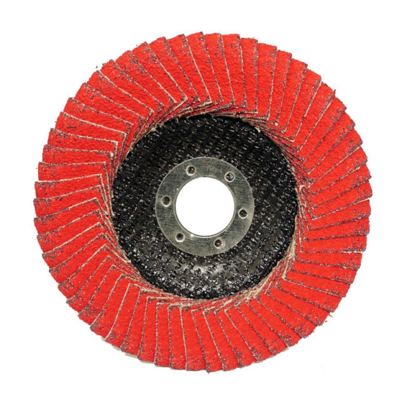 Razor-Edge Flap Disc - Type 27 - Steel/SS/ALU - Ceramic - 5" x 7/8" - 80 Grit - 12,250 rpm