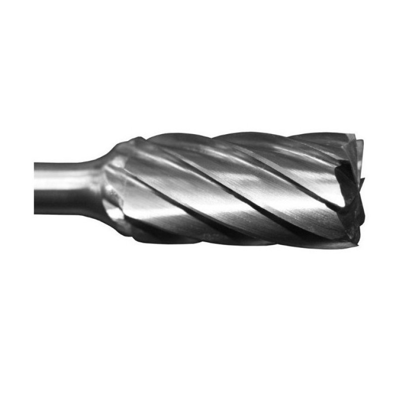 Carbide Burr SB-5NF Cylinder Shape End Cut 1/2" Diameter 1" Long 1/4" Shank