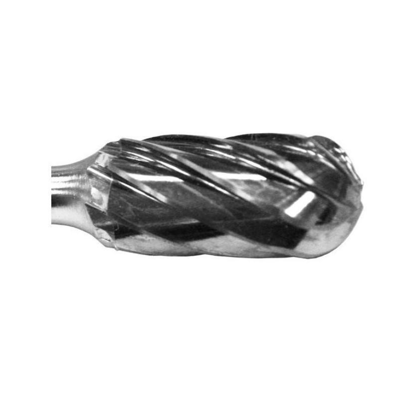 Carbide Burr for Aluminum SC-3ALLG Cylinder Shape Radius End 3/8" Diameter 3/4" Long 1/4" Shank with 6" Long Shank