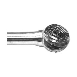 Carbide Burr SD-1 Ball Shape 1/4" Diameter 1/4" Shank Double Cut
