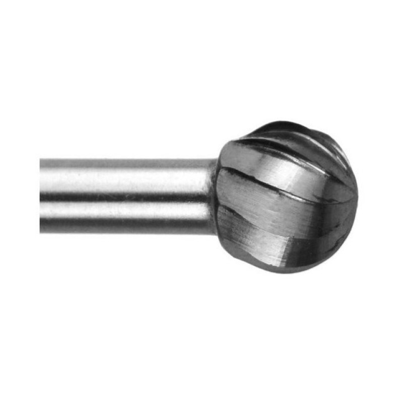 Carbide Burr for Aluminum SD-3NF Ball Shape 3/8" Diameter 1/4" Shank