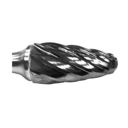 Carbide Burr for Aluminum SF-1NF Tree Shape Radius End 1/4" Diameter 3/4" Long 1/4" Shank