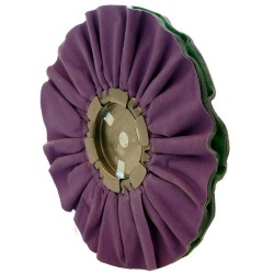 Airway Buffing Wheel - 16 Ply - Purple/Green Smooth Cut - 10" X 3" X 5/8"
