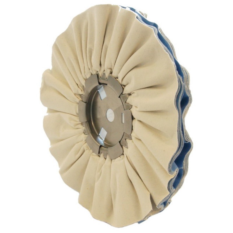 Airway Buffing Wheel - 16 Ply - White/Blue Super Shine - 10" X 3" X 5/8"
