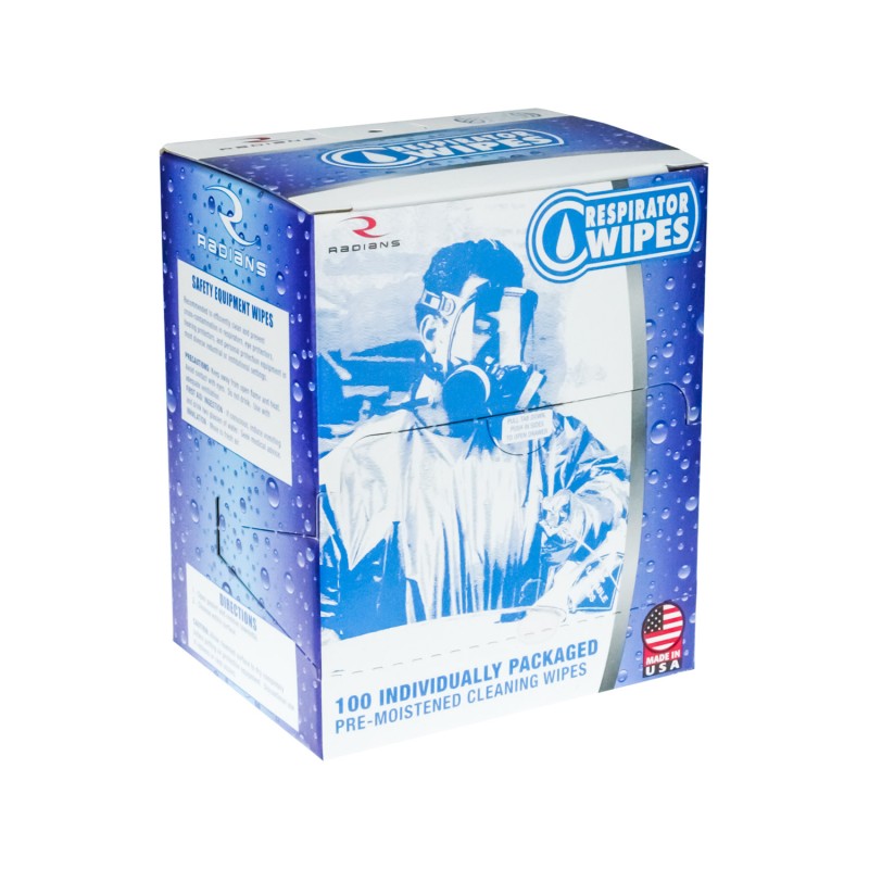 Respirator Refresher Wipes with Alcohol 100/box Radians RW-100