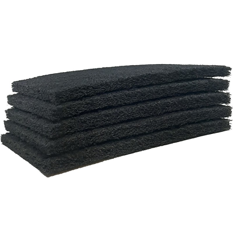 Floor Polishing Pads 12" Wide x 18" Long Black