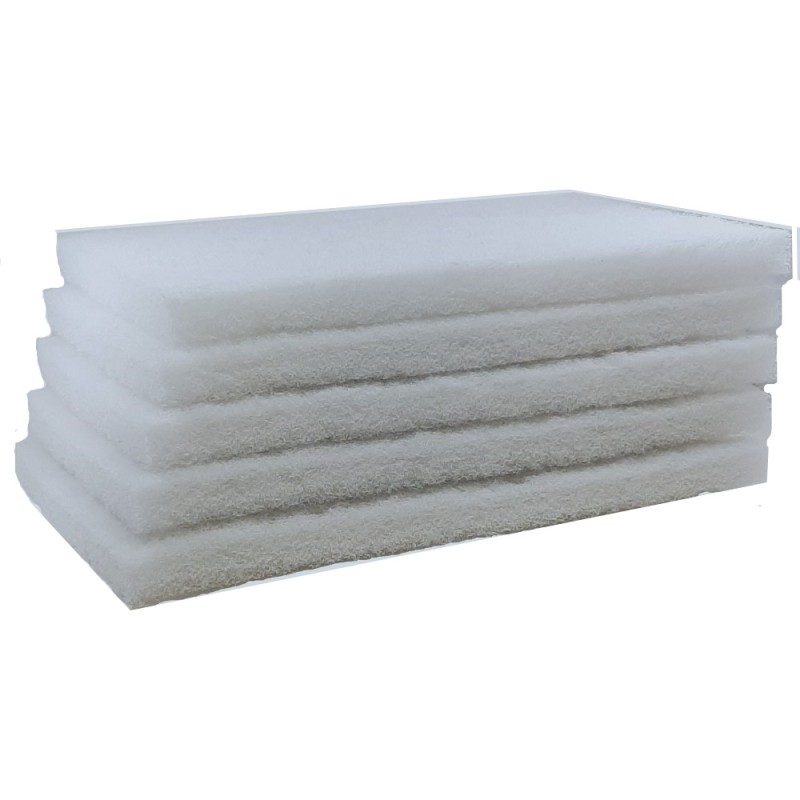 Floor Polishing Pads 12" Wide x 18" Long White