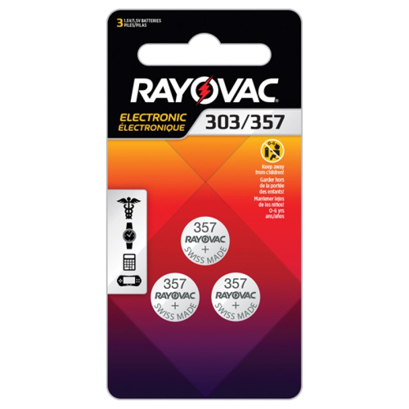 357 Batteries 1.5 V Pack of 3