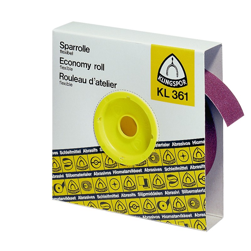 Shop Roll 1" Wide x 50 Meter Long KL361JF Premium Aluminum Oxide 240 Grit Klingspor 3778