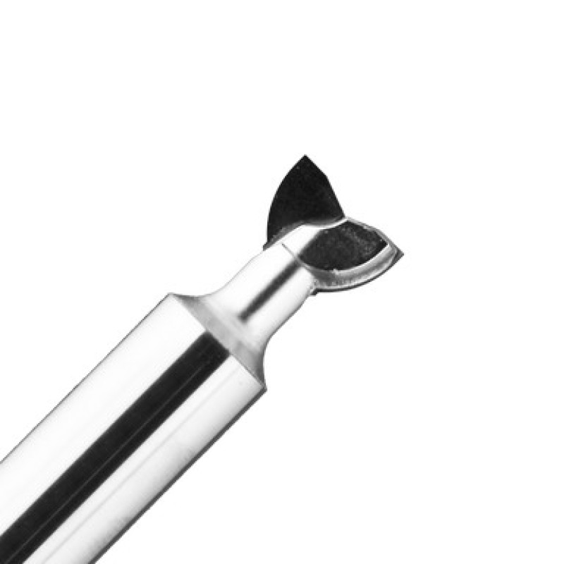 PCD Door Groove Router Bit 3/4" Diameter 2 Wing 0.531" Radius 3/4" Shank RH