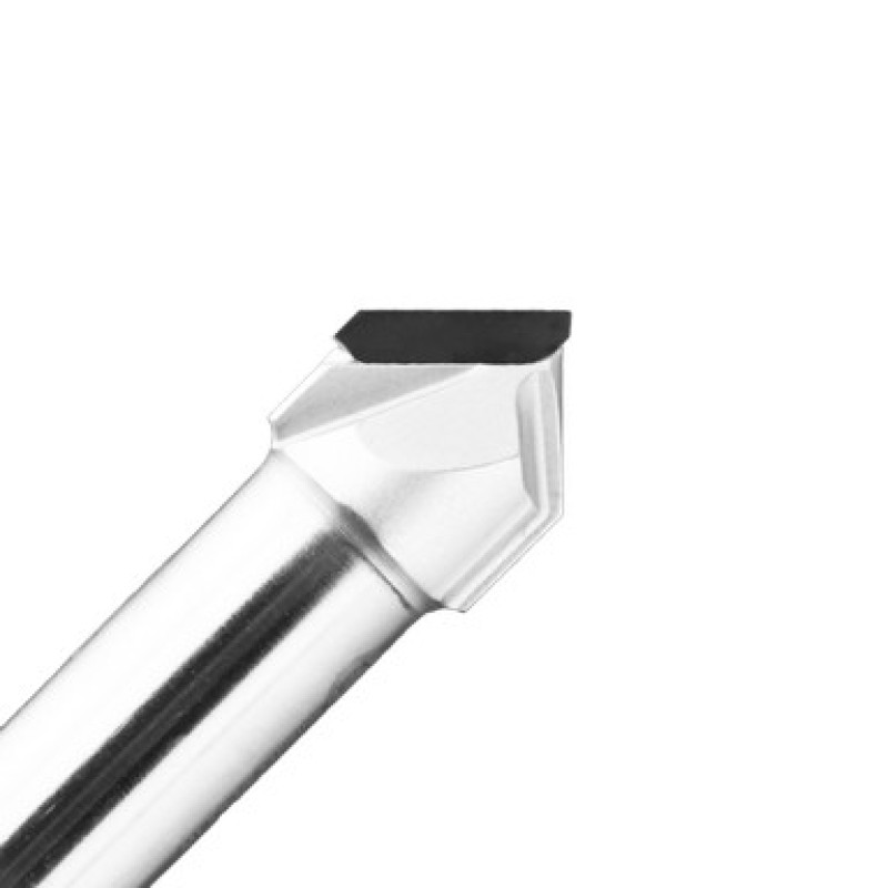 PCD Door Trim Router Bit 68mm Diameter 3-3/4" Long 1 Wing 44.75&deg; 3/4" RH