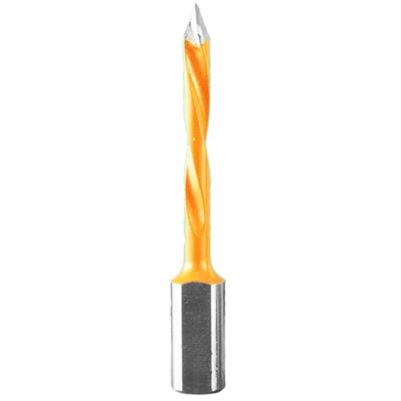 Thru Point Dowel Drill Bit 15mm Diameter 27mm Cutting Edge 57mm Long 2 Flute 10mm Shank LH Proline Series