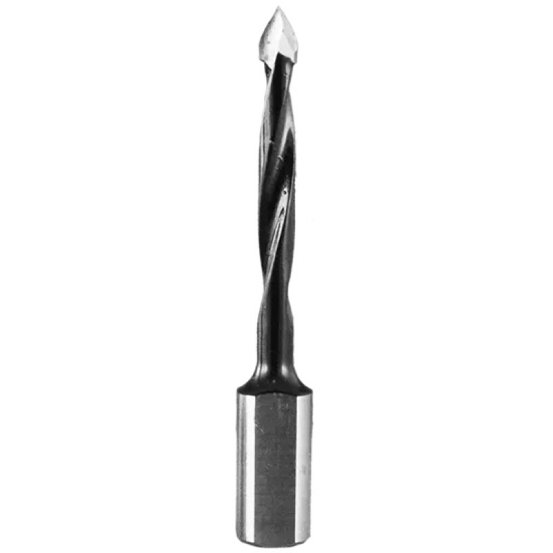 Thru Point Dowel Drill Bit 12mm Diameter 27mm Cutting Edge 57mm Long 2 Flute 10mm Shank RH Proline Series