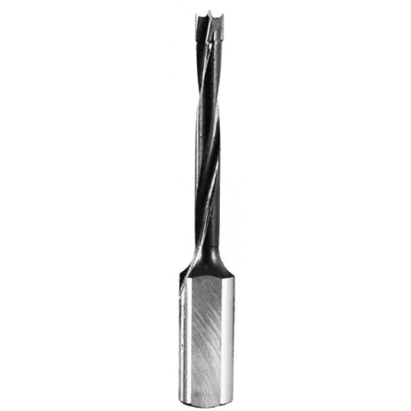 Brad Point Dowel Drill Bit 12mm Diameter 43mm Cutting Edge 2 Flute 70mm Long 10mm Shank RH Industrial Series
