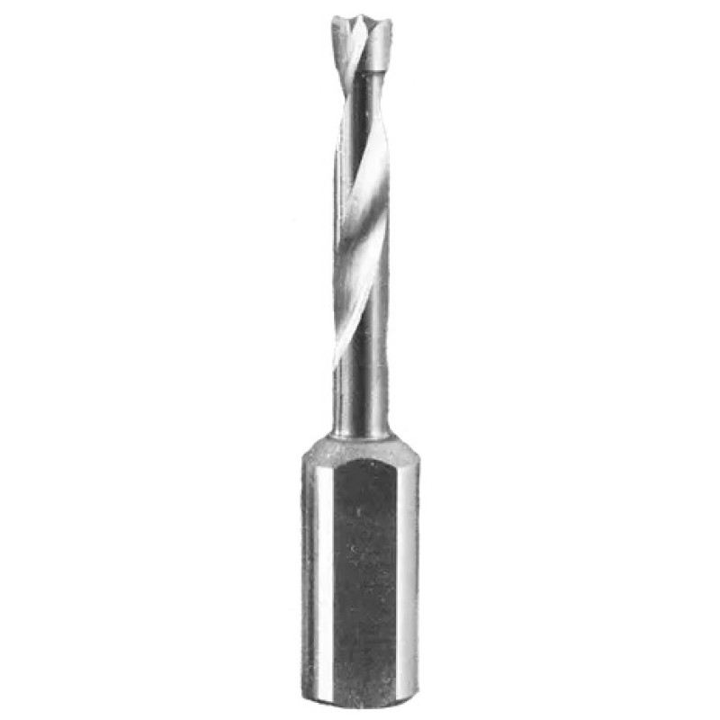 Brad Point Dowel Drill Bit 8mm Diameter Cutting Edge 2 Flute 57mm Long 10mm Shank RH PCD
