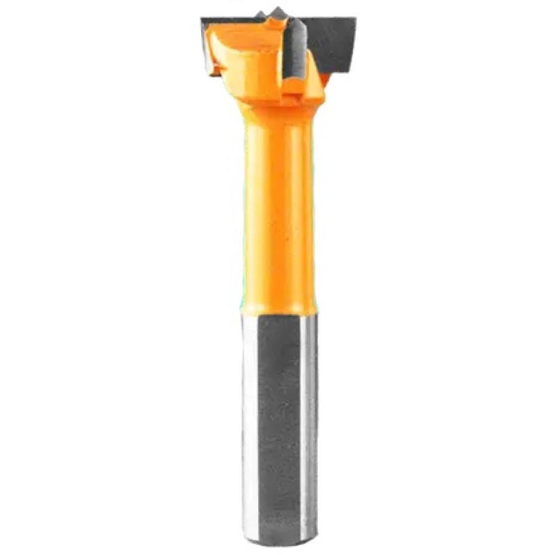 Carbide Tipped Hinge Boring Bit 15mm Diameter 2+2 Flute 57mm Long 10mm Shank LH Industrial Series
