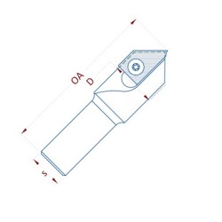 Insert Corner Clean Out Router Bit 26mm Diameter 1 Flute 3-1/2" Long 3/4" Shank With Profile B