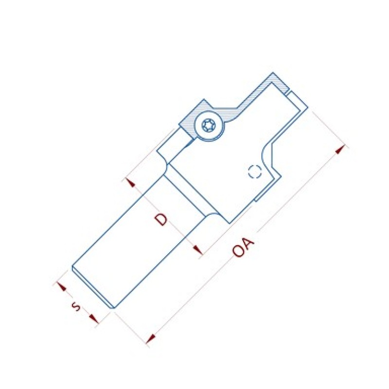 Insert Door Profile Router Bit 35mm Diameter 2 Wing 3-1/2" Long 3/4" Shank RH with Profile A