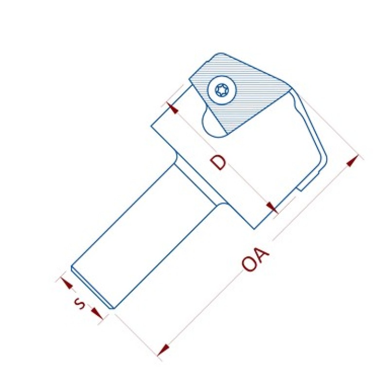 Insert Door Profile Router Bit 50mm Diameter 2 Wing 3-1/2" Long 3/4" Shank RH with Profile B