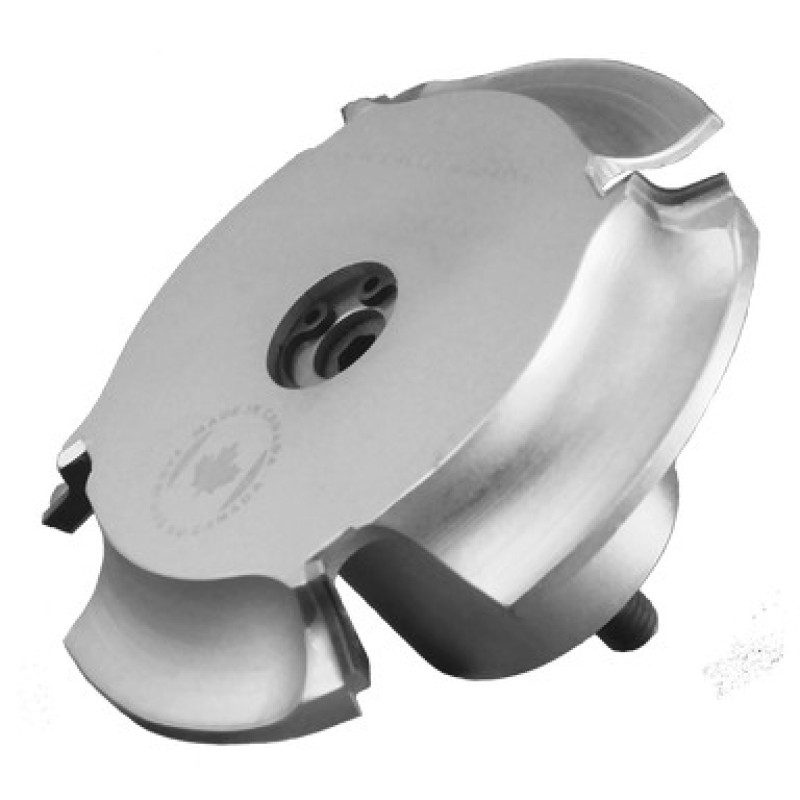 PCD Radius Edgebander Cutter 74mm Diameter 4 Wing 3mm Radius HSK32 Bore LH