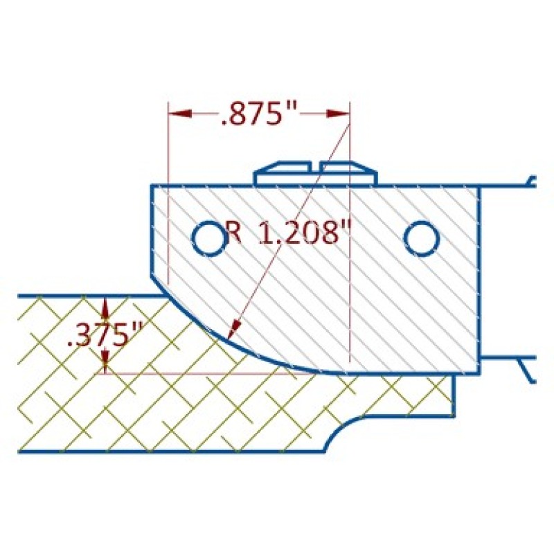 Raised Panel Cutter 150mm Diameter 3 Wing 1-3/8" Depth of Cut 1-1/4" Bore Counter Clockwise - Tool Only