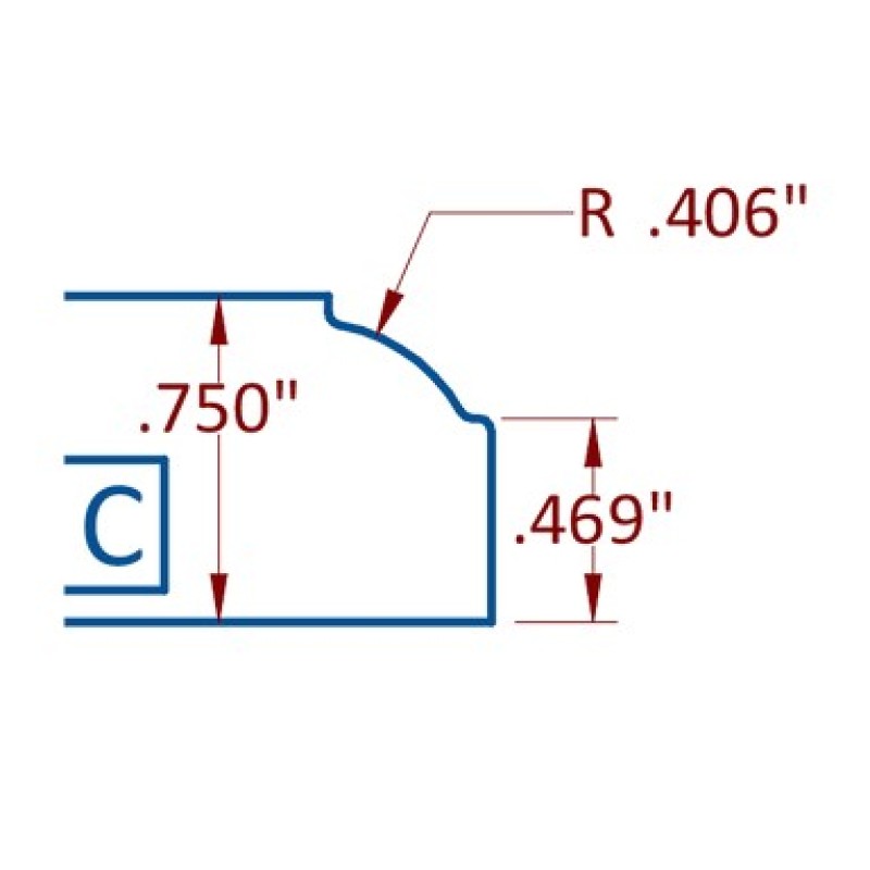 Outside Edge Cutter 120mm Diameter 30mm Cutting Edge 3 Wing 1-1/4" Bore Counter Clockwise with Profile C