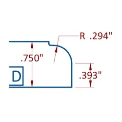 Outside Edge Cutter 120mm Diameter 30mm Cutting Edge 3 Wing 1-1/4" Bore Counter Clockwise with Profile D