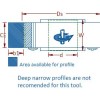 Multi Profile Cutterhead 100mm Diameter 1-1/4" Bore 3 Wing 30mm Height