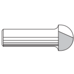 Core Box Bit 2 Flute 1/2" Radius 1/2" Shank