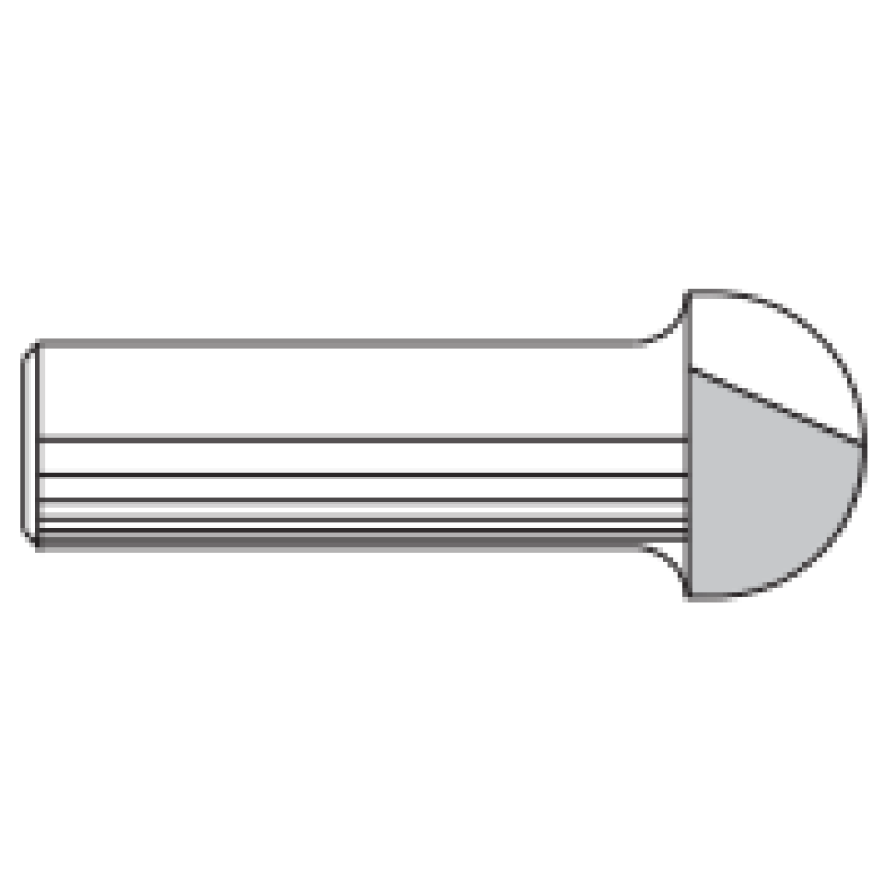 Core Box Bit 2 Flute 1/2" Radius 1/2" Shank