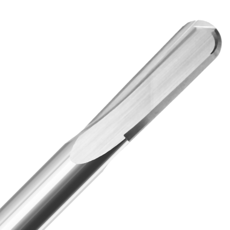 3/16" Diameter x 5/8" Long x 2" Overall Length x 1/4" Shank x 2 Flute Slow Helix Ball Round Bit
