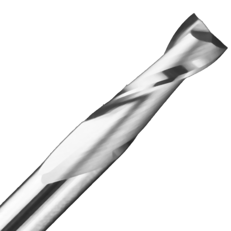 1/8" Diameter x 1/2" Long x 2" Overall Length x 1/4" Shank x 2 Flute Upcut Hard Plastic Aluminum Bit