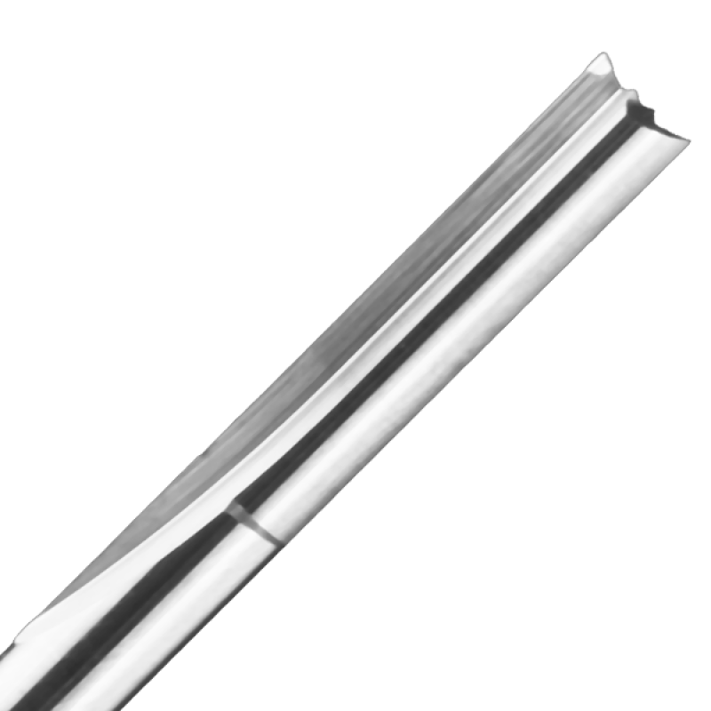 1/8" Diameter x 1/2" Long x 2" Overall Length x 1/4" Shank x 2 Flute Straight Flute Wood Plastic Bit