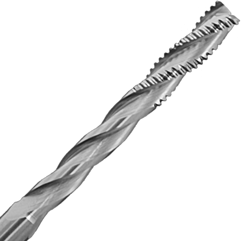 5/8" Diameter x 2" Long x 7" Overall Length x 5/8" Shank x 3 Flute Upcut Lock Mortise Tool Bit Left Hand Rotation