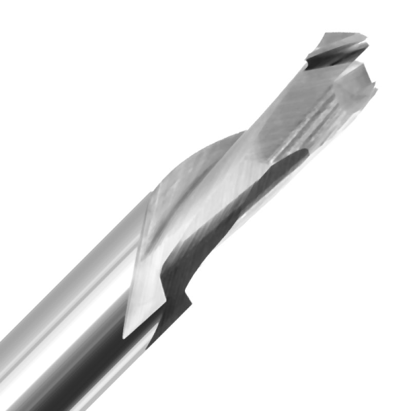 1/4" Diameter x 7/8" Long x 2-1/2" Overall Length x 1/4" Shank x 1 Flute Mortise Compression Spiral Bit